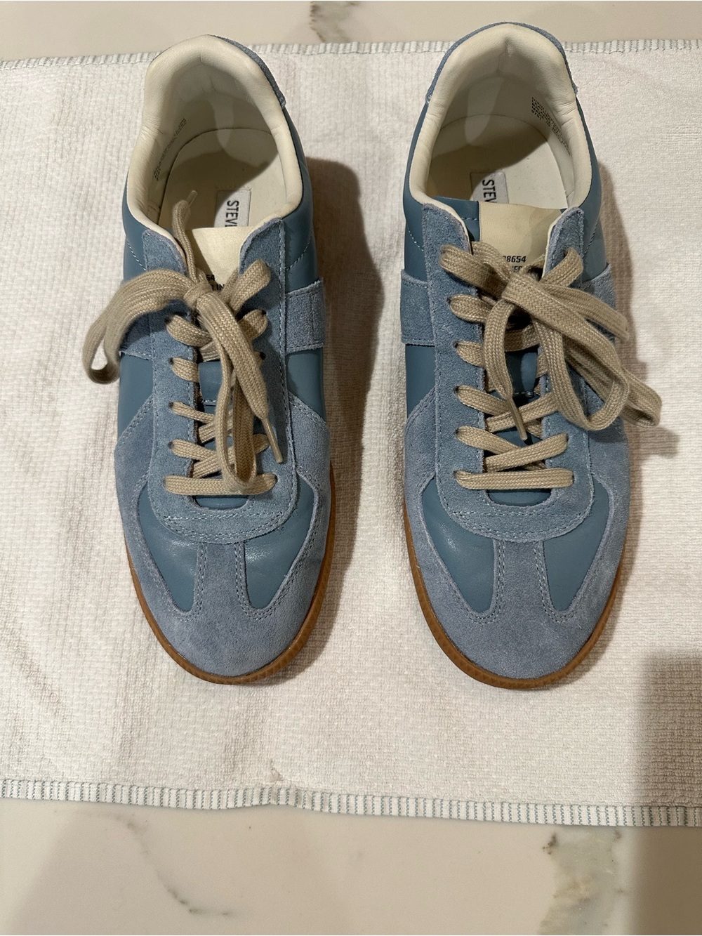 Blue Steve Madden Suede & Leather Sneakers -